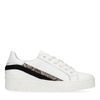Witte platform sneakers met snakeskin details