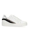 Witte platform sneakers met snakeskin details