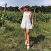 Beige leren plateau sandalen met gespen