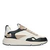 Beige sneakers met zwarte details