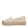 Beige leren platform espadrilles