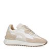 Witte sneakers met beige details