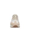 Witte sneakers met beige details