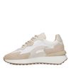 Witte sneakers met beige details