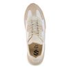 Witte sneakers met beige details