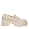 Off white leren chunky loafers