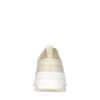 Beige sneakers met dubbele veter