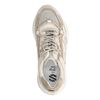 Beige sneakers met dubbele veter