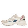 Beige marathon sneakers met roze glitter details