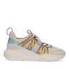 Beige sneakers met gekleurde en fluffy details