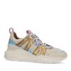 Beige sneakers met gekleurde en fluffy details