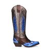Grijs metallic cowboylaarzen met blauwe details