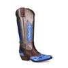 Grijs metallic cowboylaarzen met blauwe details