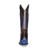 Grijs metallic cowboylaarzen met blauwe details
