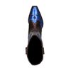 Grijs metallic cowboylaarzen met blauwe details