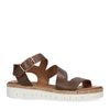 Bruine plateau sandalen van leer