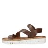 Bruine plateau sandalen van leer
