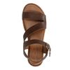 Bruine plateau sandalen van leer