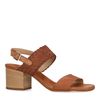 Bruine sandalen met gevlochten detail