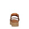 Bruine leren plateau sandalen