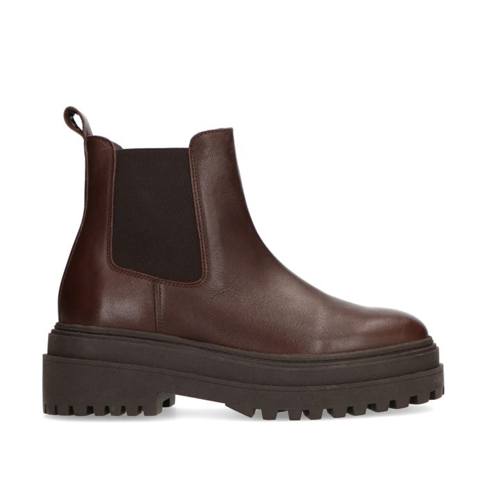 Donkerbruine chelsea boots