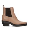 Camel leren chelsea boots