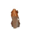 Cognac leren sleehakken