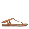 Bruine sandalen met gouden details