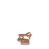 Cognac leren sandalen met gekruiste bandjes