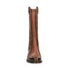 Cognac leren cowboylaarzen met sierstiksels