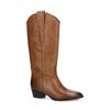 Cognac leren cowboylaarzen