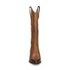 Cognac leren cowboylaarzen