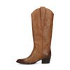 Cognac leren cowboylaarzen