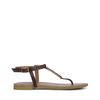Donker bruine sandalen met goud