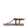 Donker bruine sandalen met goud