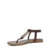 Donker bruine sandalen met goud