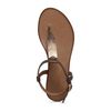 Donker bruine sandalen met goud