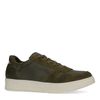Donkergroene leren sneakers