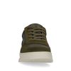 Donkergroene leren sneakers