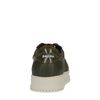 Donkergroene leren sneakers