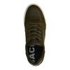 Donkergroene leren sneakers