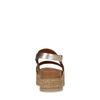 Gouden leren plateau sandalen
