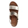 Gouden leren plateau sandalen