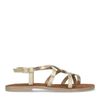 Goudkleurige platte sandalen