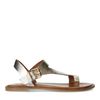 Goudkleurige leren sandalen