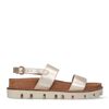 Goudkleurige leren sandalen