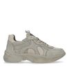 Grijze leren dad sneakers