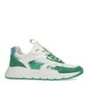 Groene sneakers met metallic details