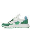 Groene sneakers met metallic details