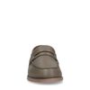 Donkergroene leren penny loafers